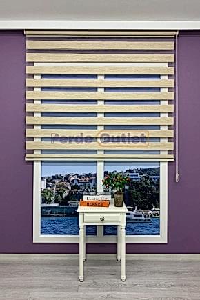 Sütlü Kahve Bambu Zebra Perde